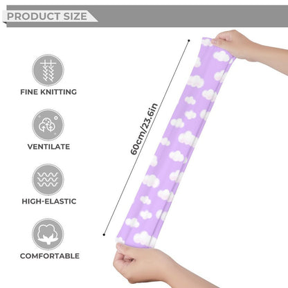 Dreamy Clouds Over Knee Stocking Socks (Lilac)