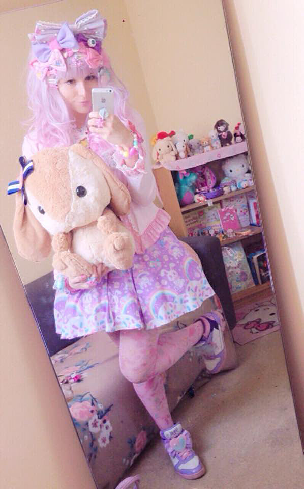 Rainbow Sweets Mini Skater Skirt (Purple)