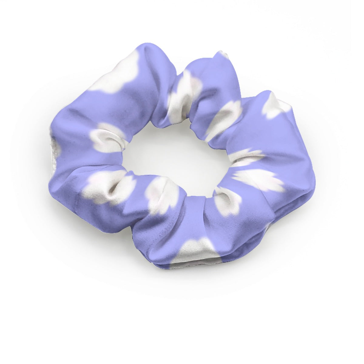 Dreamy Clouds Satin Scrunchie (Periwinkle)