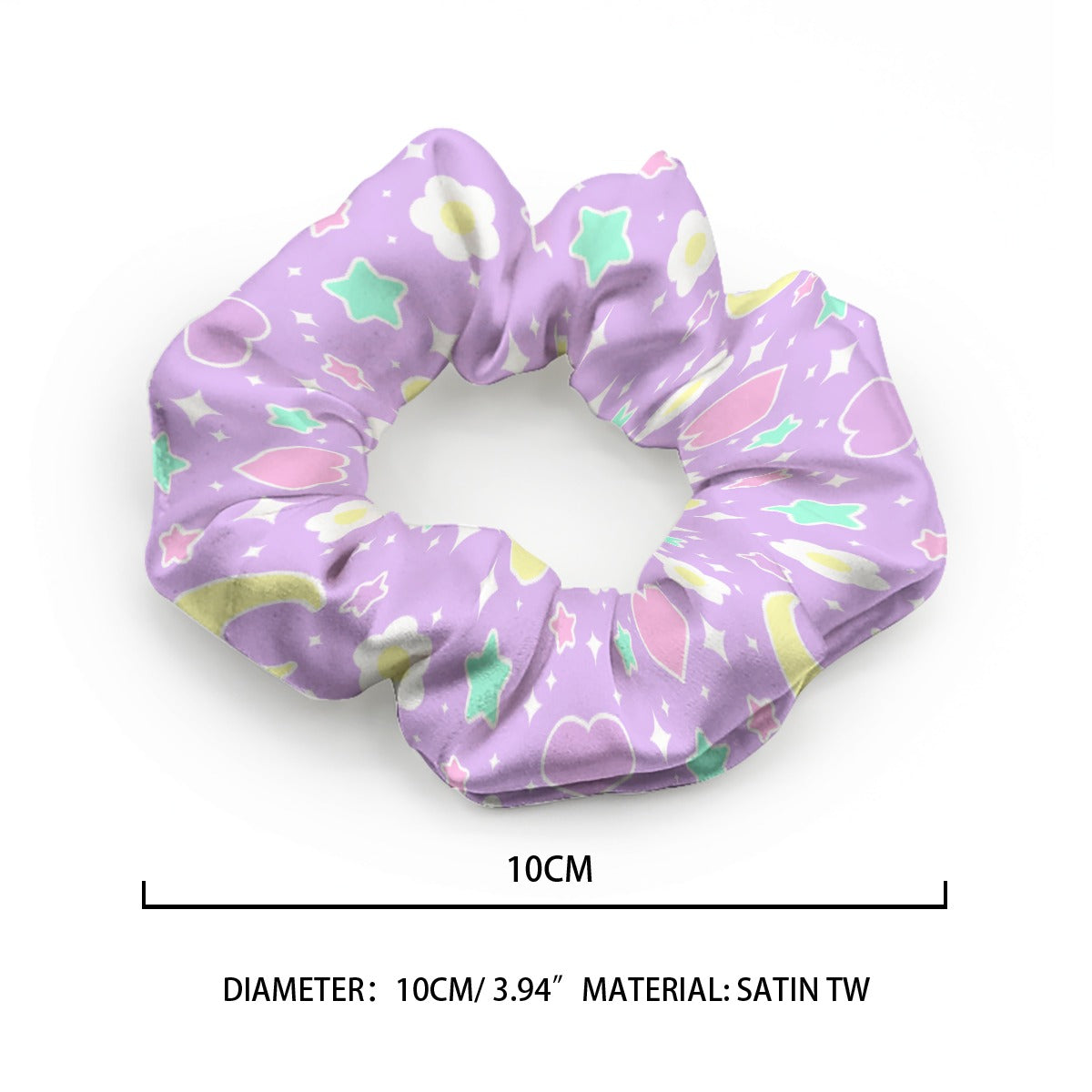 Magical Spring Satin Scrunchie (Purple)