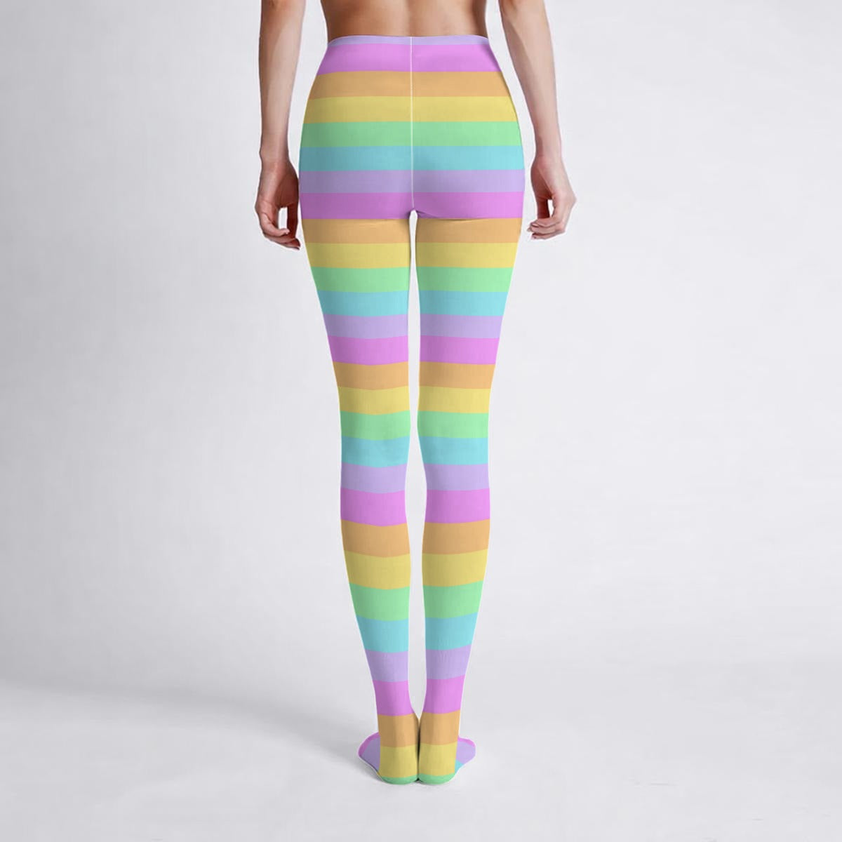 Fruity Rainbow Stretchy Tights (Color Block)