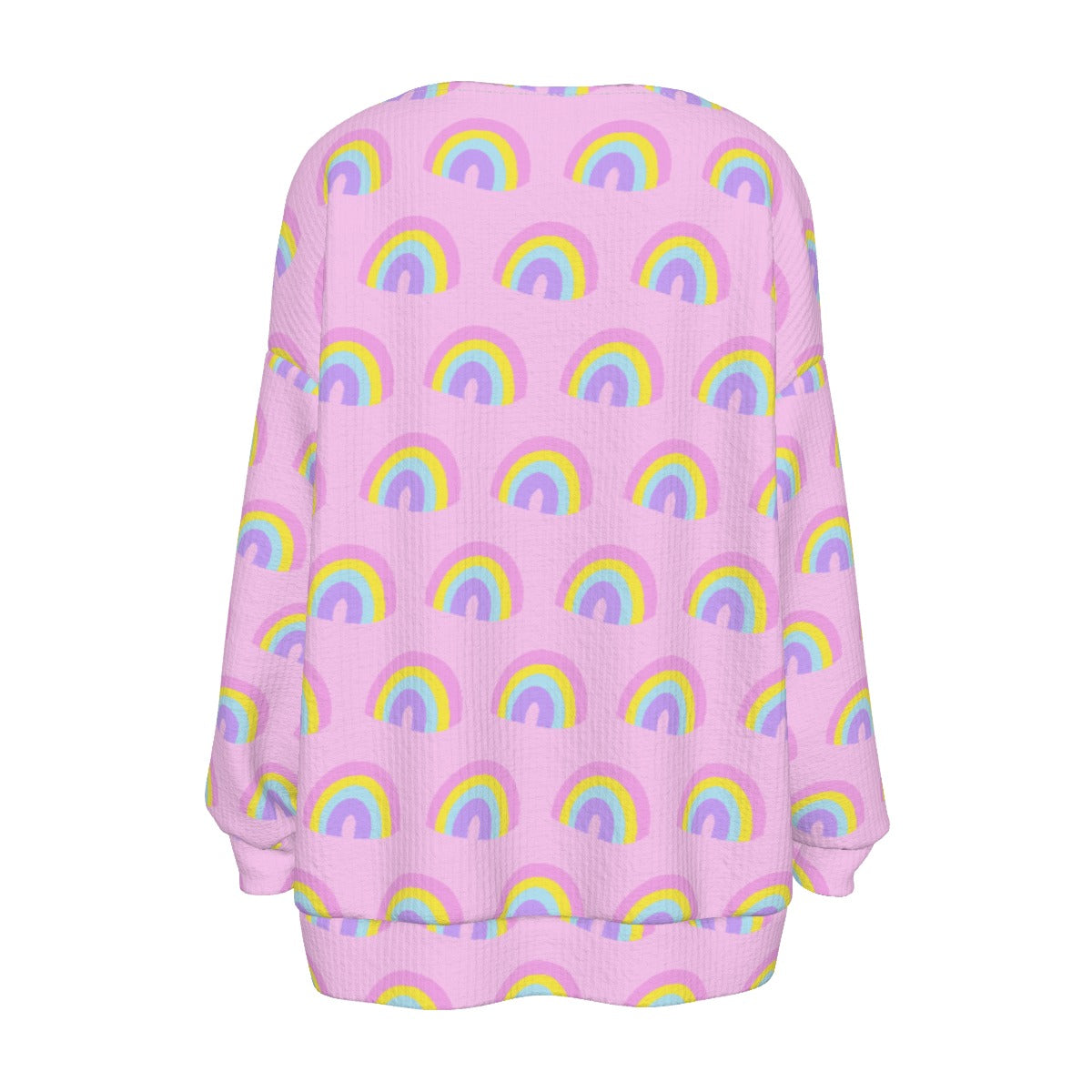 Charmed With Luck Rainbow Open Front Cardigan (Pink) [Holley Tea Time x Good Luck Cutie]