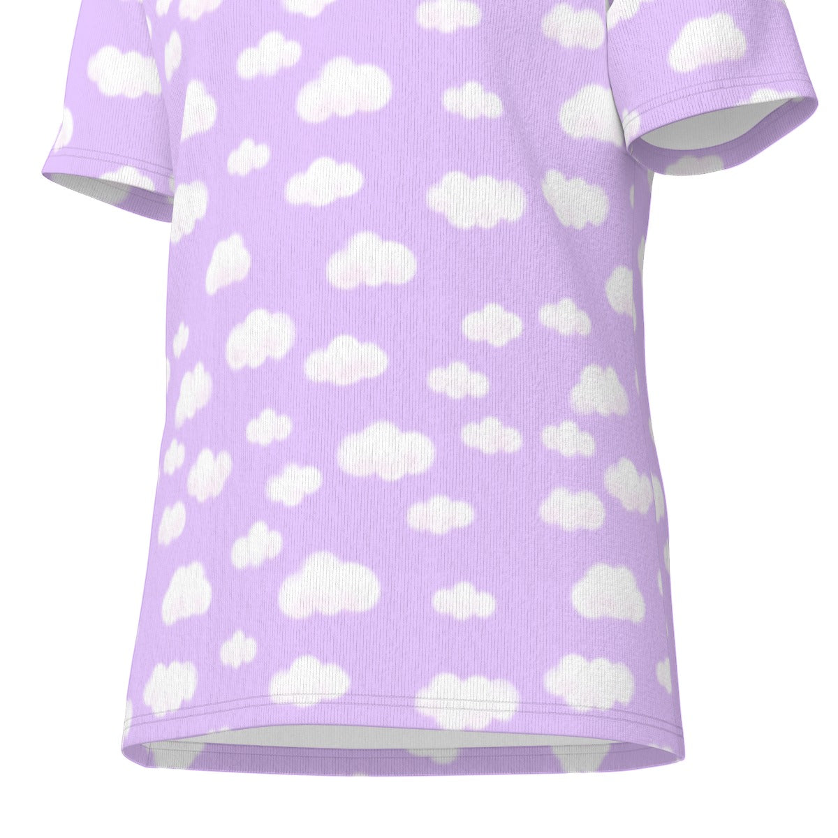 Dreamy Clouds Unisex Cotton T-Shirt (Lilac)