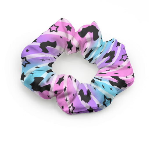 Creepy Cute Stripes Satin Scrunchie