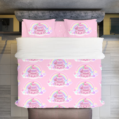 Kawaii Sparkle Cake Four Piece Duvet Cover & Bedding Set