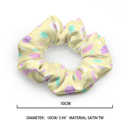 Magical Spring Satin Scrunchie (Yellow)