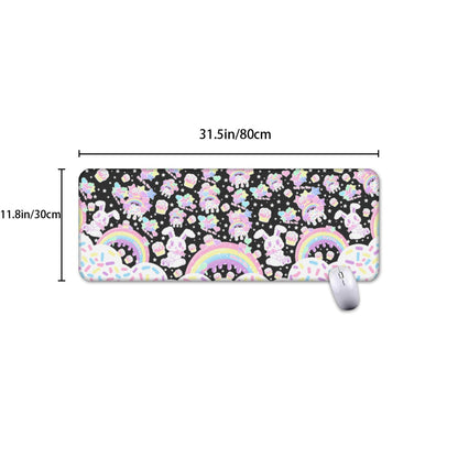 Rainbow Sweets Gaming Mouse Pad / Desk Mat (Black)