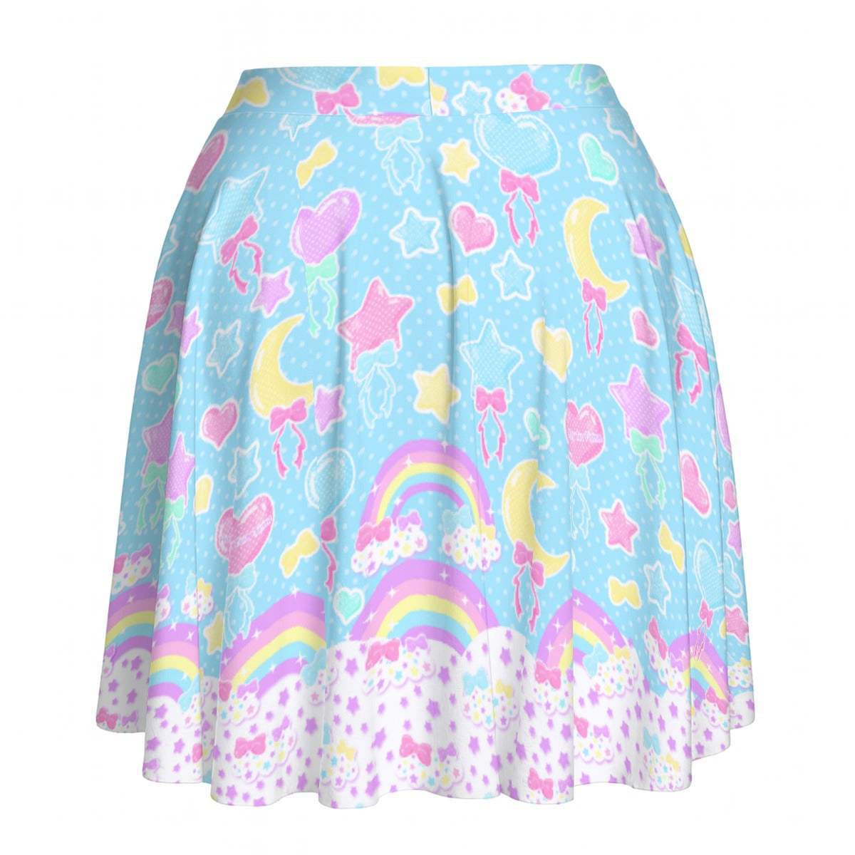 Pastel Party Blue Skater Skirt