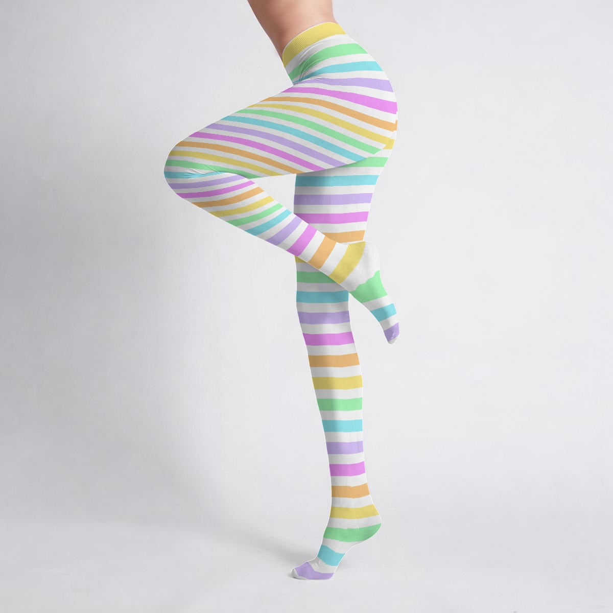 Fruity Rainbow Stretchy Tights (Stripes)