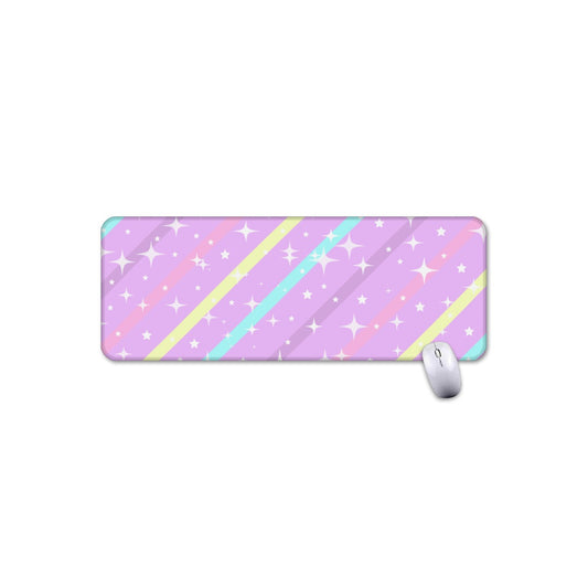 Sparkle Stars Gaming Mouse Pad / Desk Mat (Purple)