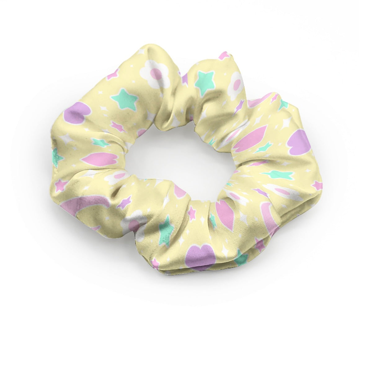 Magical Spring Satin Scrunchie (Yellow)