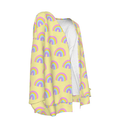 Charmed With Luck Rainbow Open Front Cardigan (Yellow) [Holley Tea Time x Good Luck Cutie]