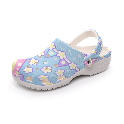 Magical Rainbow Easter Bunny Classic Clogs Men's Shoes