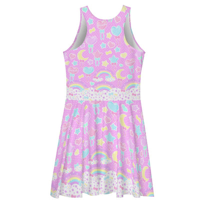 Pastel Party Skater Dress (Pink)