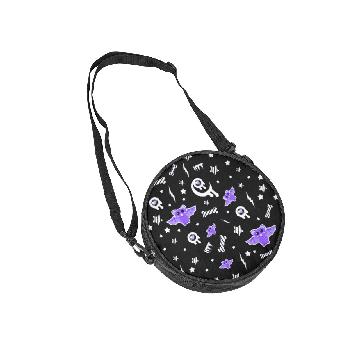 Milky Bat Night Circle Crossbody Bag (Black)