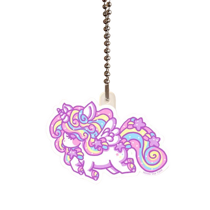 Rainbow Stardust Unicorn Acrylic Keychain Single Sided (3 inches)