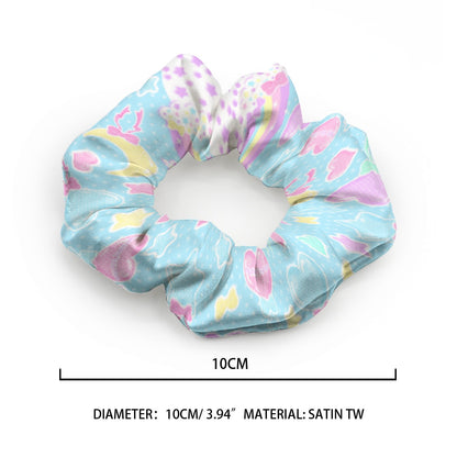 Pastel Party Satin Scrunchie (Blue)