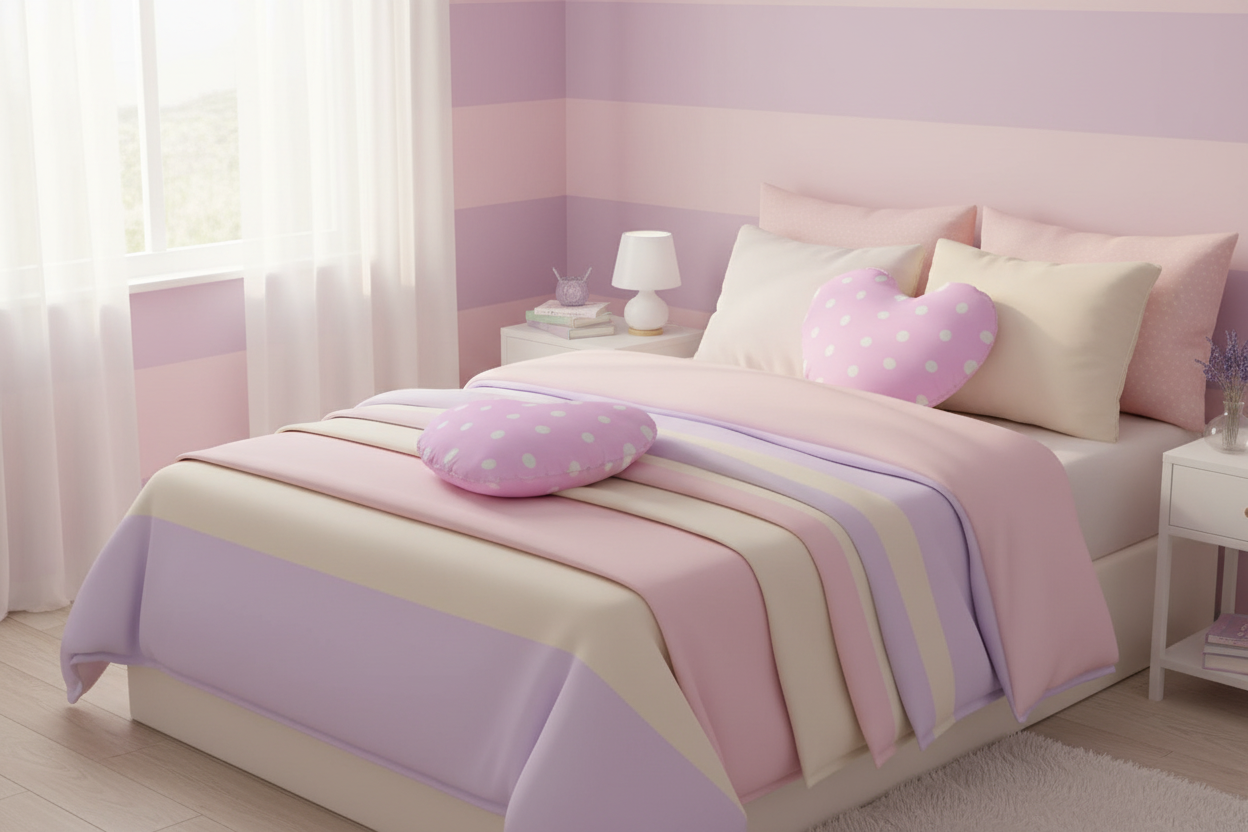 Sweet Love Hearts Heart Shaped Throw Pillow (Double Sided) (White x Pink)