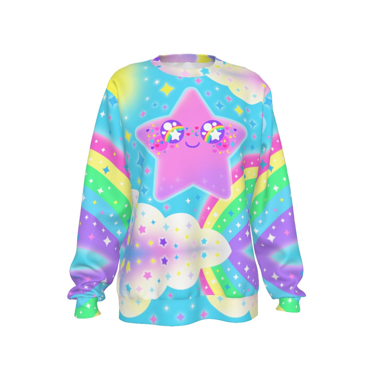 Rainbow Decora Star Women's Sweatshirt
