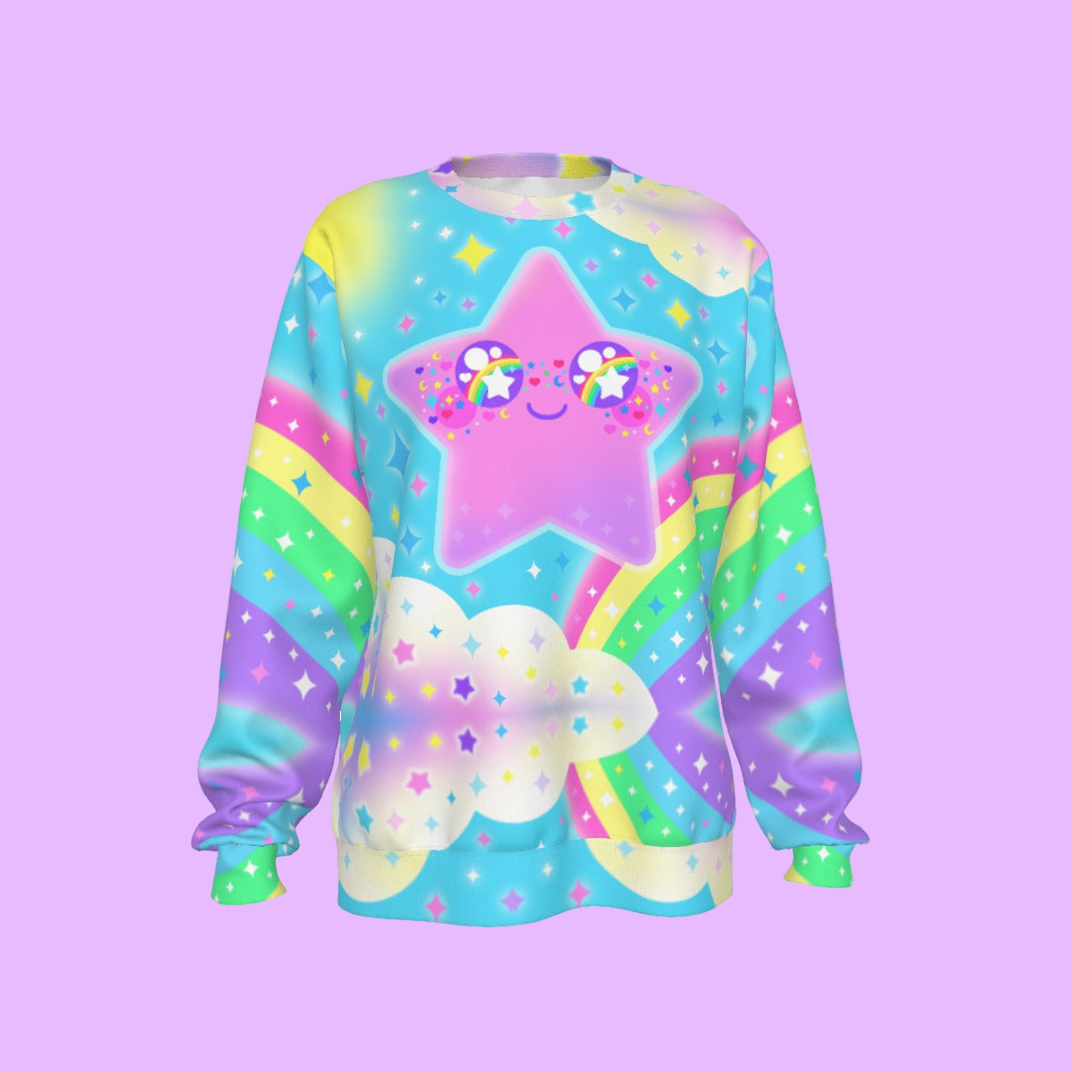 Rainbow Decora Star Women's Sweatshirt