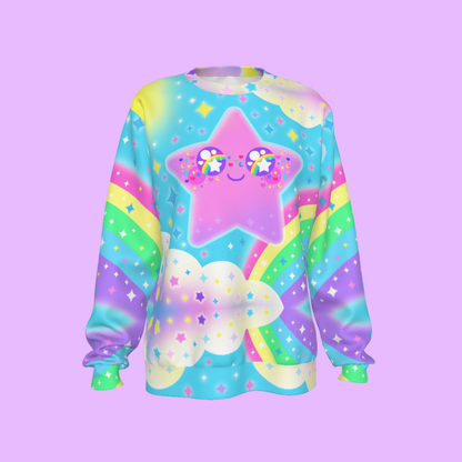 Rainbow Decora Star Women's Sweatshirt