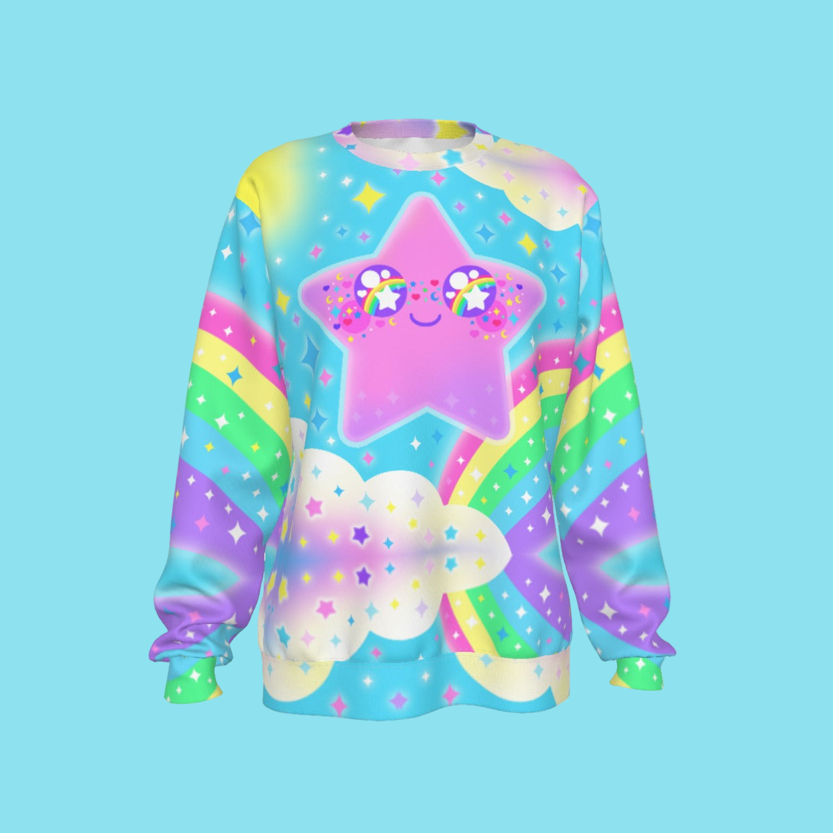 Rainbow Decora Star Women's Sweatshirt