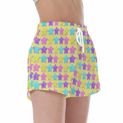 Electric Star Wave Yellow Sport Shorts