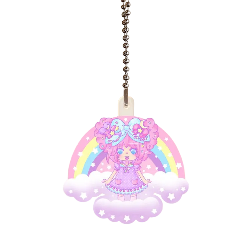 Bubbles Rainbow Land Acrylic Keychain Single Sided (3 inches)