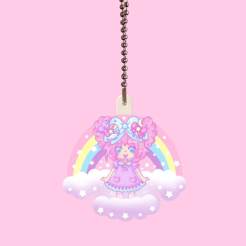 Bubbles Rainbow Land Acrylic Keychain Single Sided (3 inches)