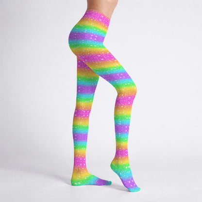 Rainbow Wonderland Stretchy Tights