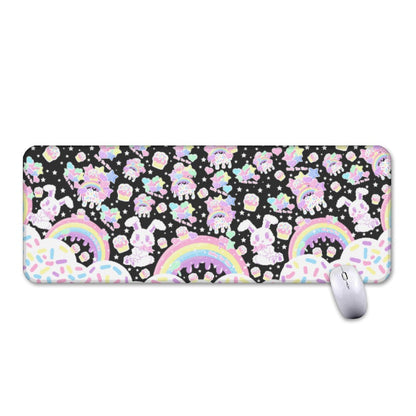 kawaii gamming mouse pad rainbows candy sweets cupcake bunny desk mat cute cutecore