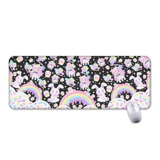 kawaii gamming mouse pad rainbows candy sweets cupcake bunny desk mat cute cutecore
