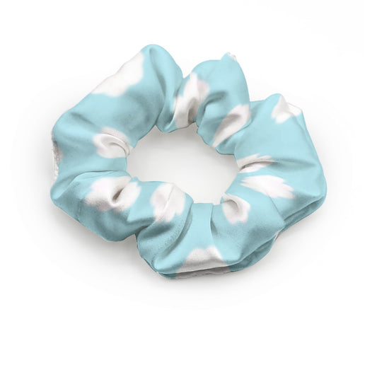 Dreamy Clouds Satin Scrunchie (Sky Blue)