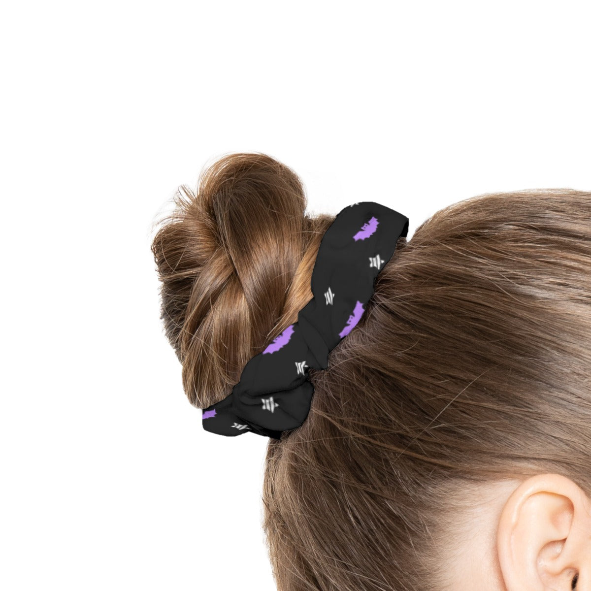 Spooky Bats Satin Scrunchie