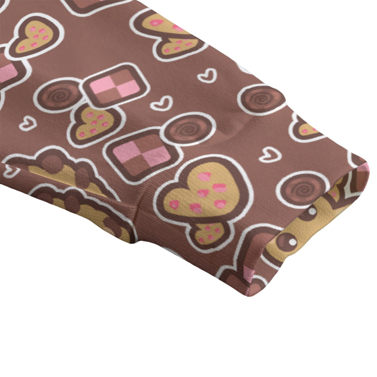 Kawaii Cookies Unisex V-Neck Knitted Fleece Button Up Cardigan With Pockets