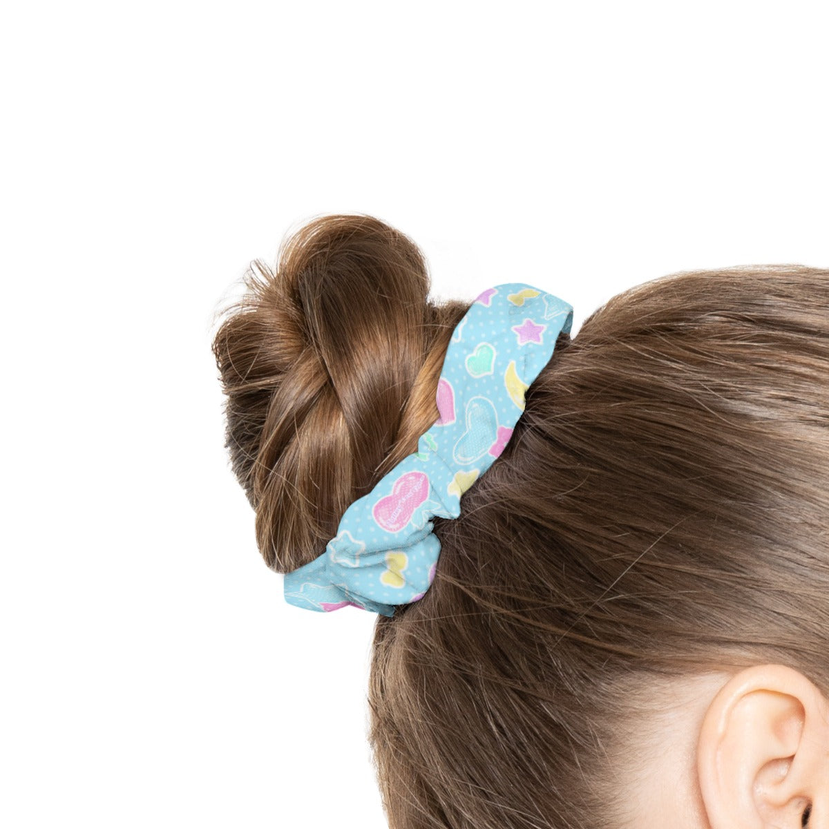 Pastel Party Satin Scrunchie (Blue)