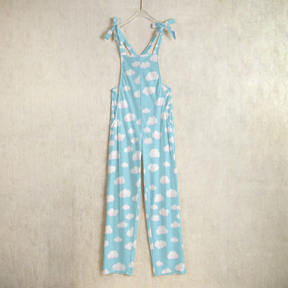 Dreamy Clouds Jumpsuit Overalls (Sky Blue)