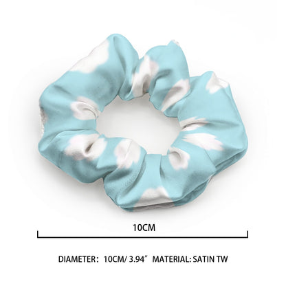 Dreamy Clouds Satin Scrunchie (Sky Blue)