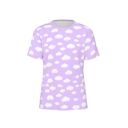 Dreamy Clouds Unisex Cotton T-Shirt (Lilac)