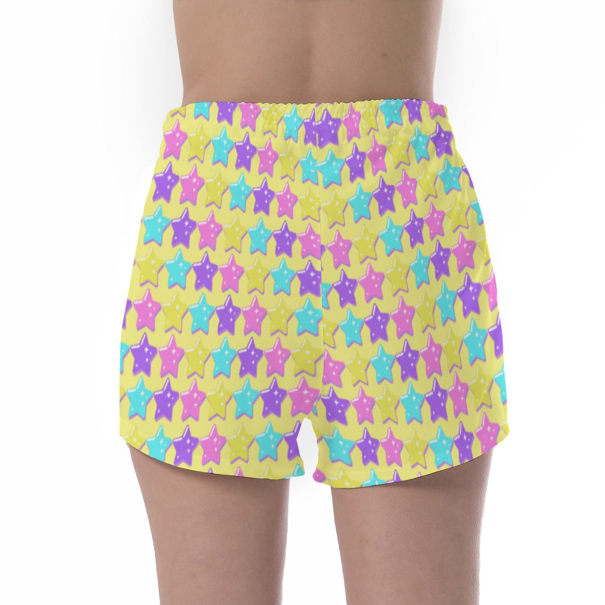 Electric Star Wave Yellow Sport Shorts