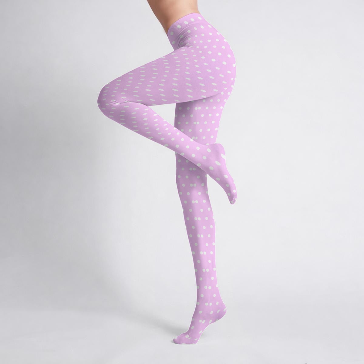 Cute Polka Dots Stretchy Tights (Pink)