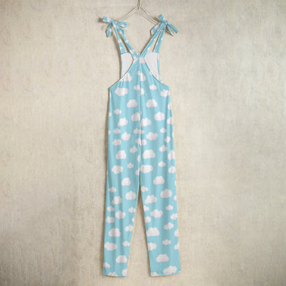 Dreamy Clouds Jumpsuit Overalls (Sky Blue)