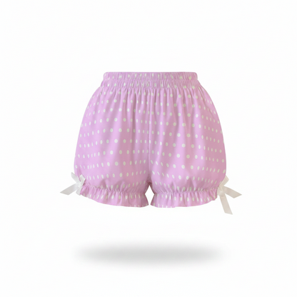 Cute Polka Dots Bloomer Shorts (Fairy Kei Yume Kawaii Pastel Pink)