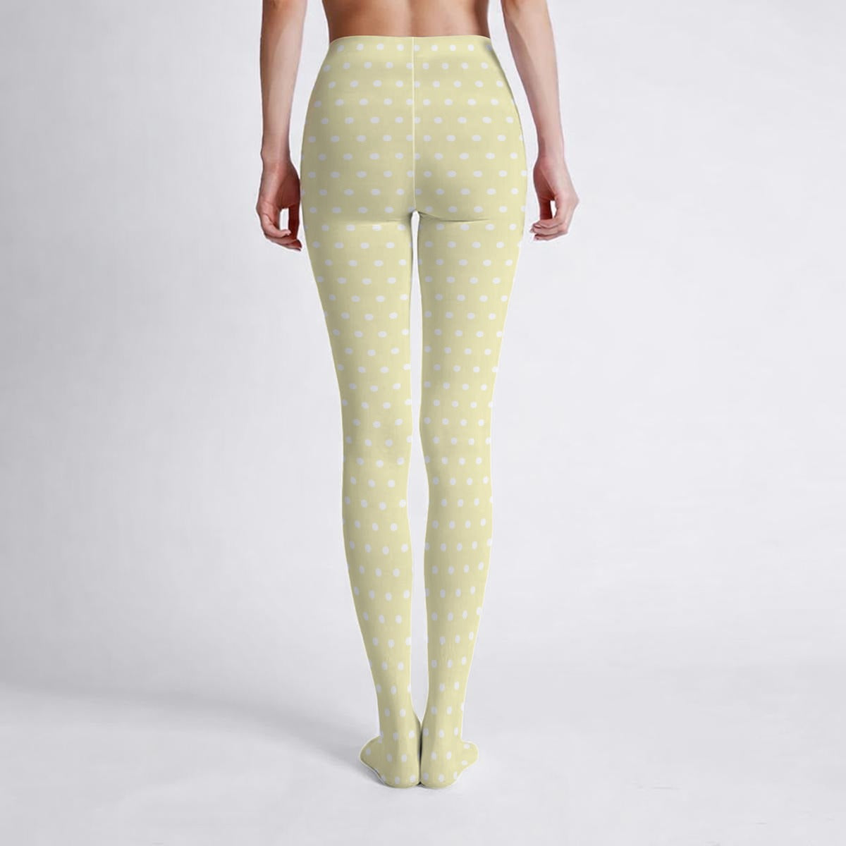 Cute Polka Dots Stretchy Tights (Yellow)