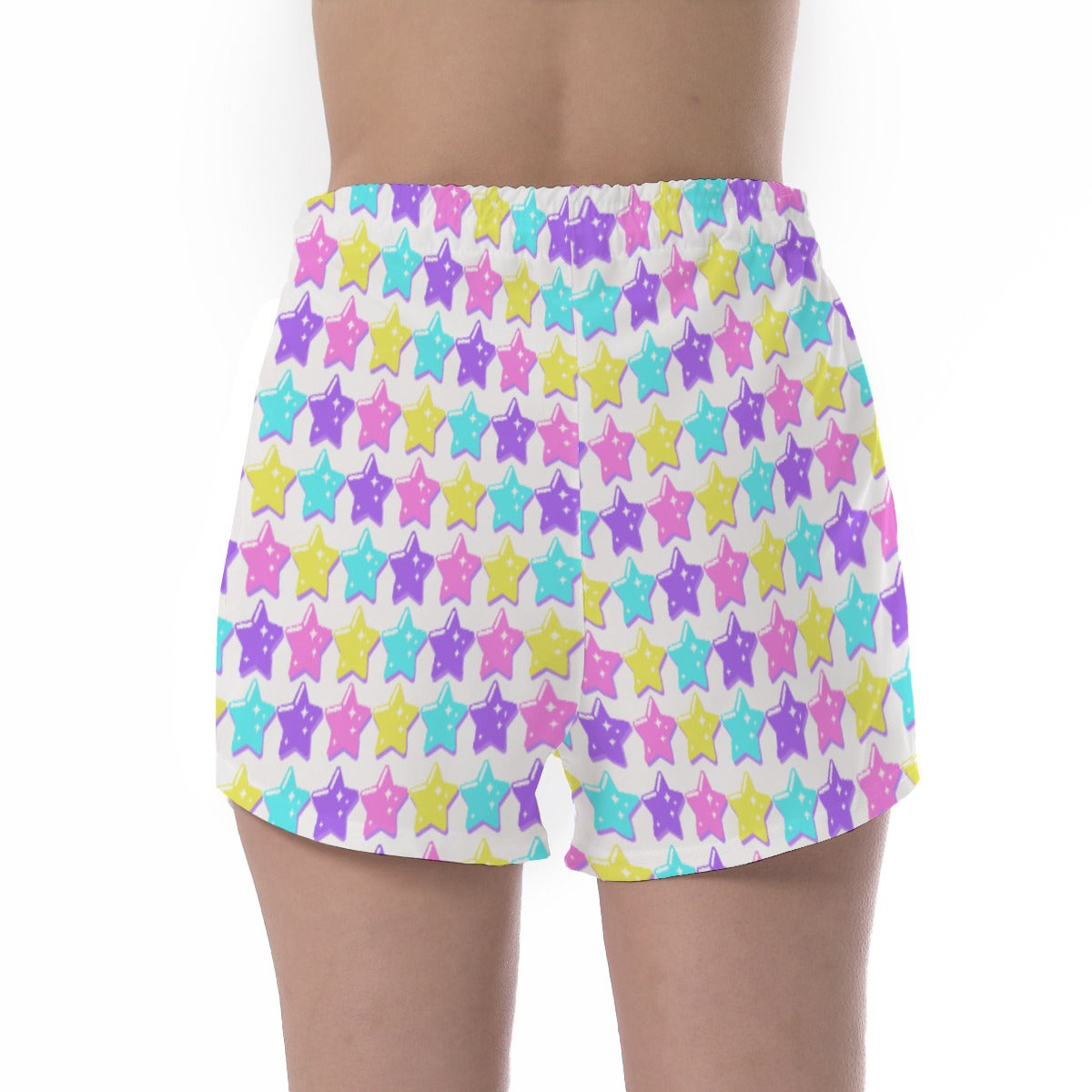 Electric Star Wave White Sport Shorts