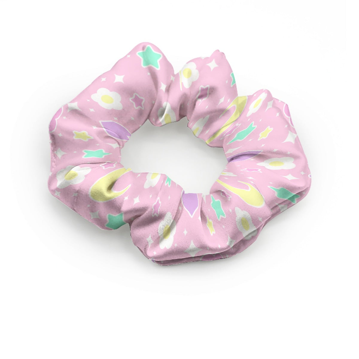 Magical Spring Satin Scrunchie (Pink)