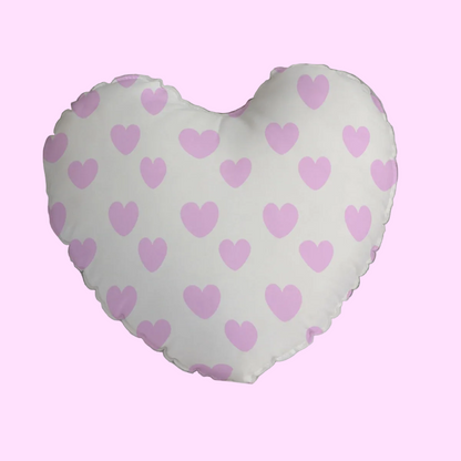Sweet Love Hearts Heart Shaped Throw Pillow (Double Sided) (Pink x White)