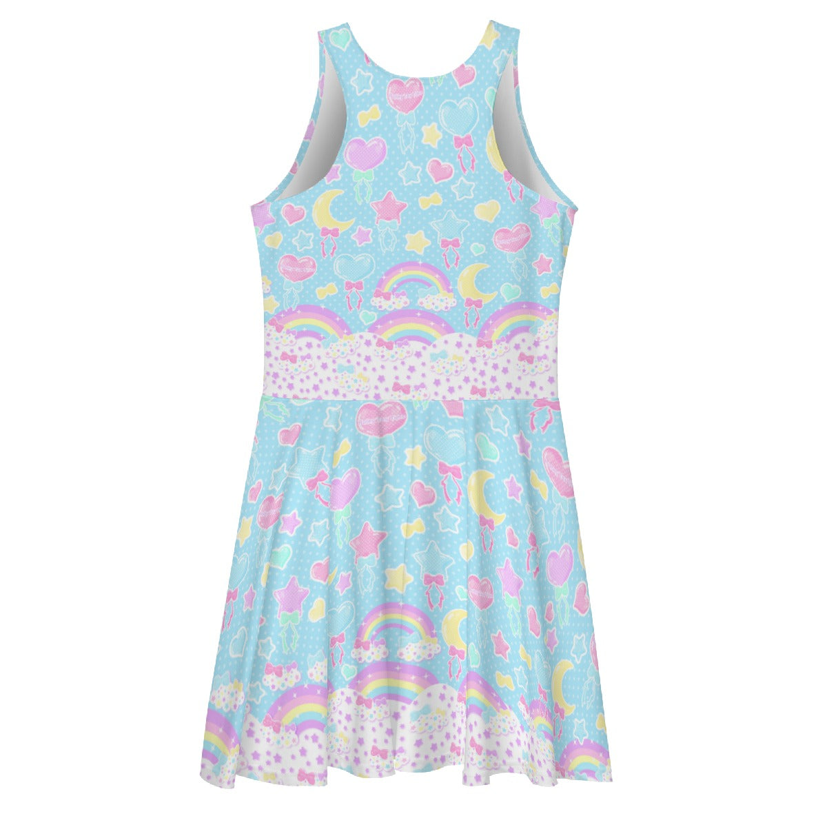 Pastel Party Skater Dress (Blue)