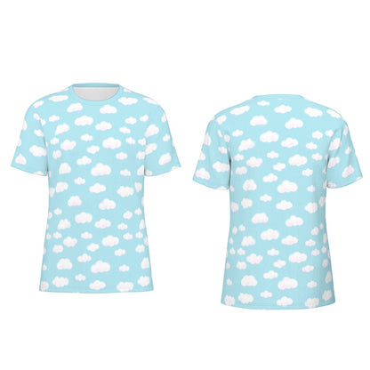 Dreamy Clouds Unisex Cotton T-Shirt (Sky Blue)