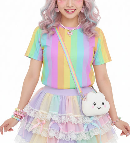 Fruity Rainbow T-Shirt (Color Block)